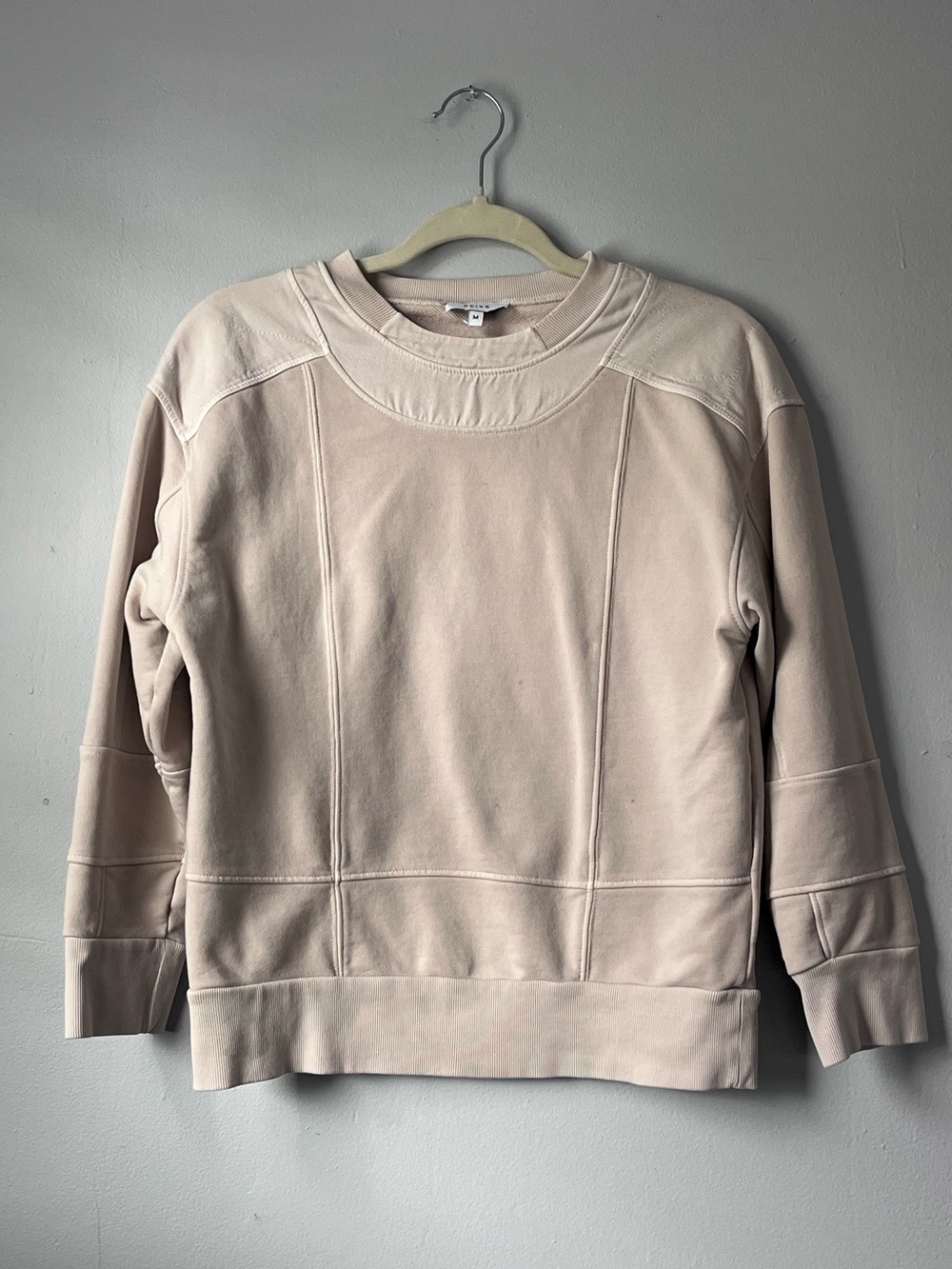 Reiss Women's Scoop-Neck Sweatshirt in Light Beige